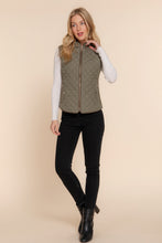 Load image into Gallery viewer, Suede Piping Quilted Padding Vest