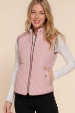 Load image into Gallery viewer, Suede Piping Quilted Padding Vest