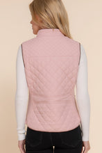 Load image into Gallery viewer, Suede Piping Quilted Padding Vest