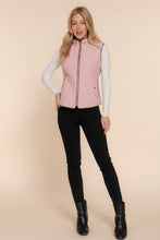 Load image into Gallery viewer, Suede Piping Quilted Padding Vest