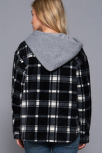 Load image into Gallery viewer, Plaid Print Hoodie Fleece Jacket