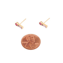 Load image into Gallery viewer, 14k Gold Dipped Cz Stone Stud Earring