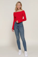 Load image into Gallery viewer, Long flare slv off shoulder sweater