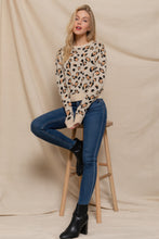 Load image into Gallery viewer, Long Slv Animal Jacquard Sweater