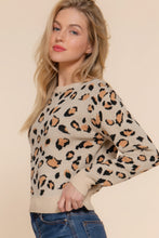 Load image into Gallery viewer, Long Slv Animal Jacquard Sweater