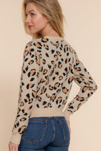 Load image into Gallery viewer, Long Slv Animal Jacquard Sweater