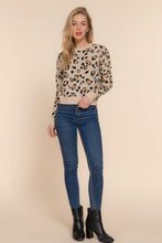 Load image into Gallery viewer, Long Slv Animal Jacquard Sweater