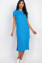 Load image into Gallery viewer, Side slit comfy midi dress