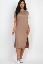 Load image into Gallery viewer, Side slit comfy midi dress