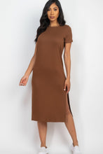 Load image into Gallery viewer, Side slit comfy midi dress