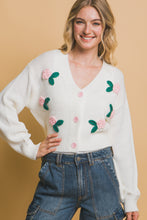 Load image into Gallery viewer, Mid cropped flower cardigan