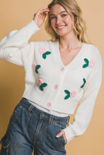 Load image into Gallery viewer, Mid cropped flower cardigan