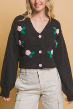 Load image into Gallery viewer, Mid cropped flower cardigan