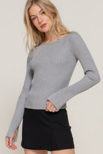 Load image into Gallery viewer, Long Sleeve Boat Neck Sweater