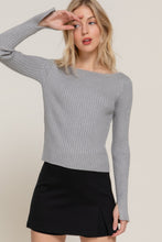 Load image into Gallery viewer, Long Sleeve Boat Neck Sweater