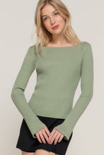 Load image into Gallery viewer, Long Sleeve Boat Neck Sweater