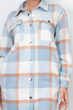 Load image into Gallery viewer, Plaid Buttoned Shacket Coat