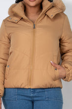 Load image into Gallery viewer, Insulated Zip-up Faux Fur Hooded Jacket