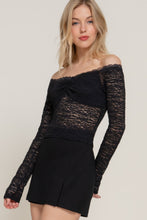 Load image into Gallery viewer, Off The Shoulder Stretch Lace Top