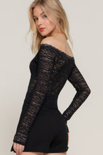 Load image into Gallery viewer, Off The Shoulder Stretch Lace Top