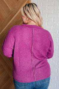 Casual Tuesday Ribbed Knit Sweater in Light Plum - also in Plus