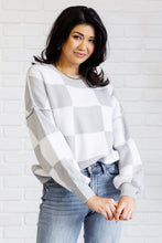 Load image into Gallery viewer, Check Yourself Checkered Sweater in Grey - Also in Plus