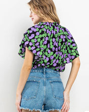 Load image into Gallery viewer, Purple Printed Blouse