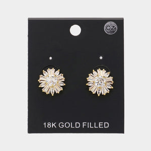 18k CZ Studs