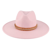 Load image into Gallery viewer, Pink Braided Brim Hat