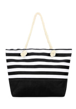 Load image into Gallery viewer, Black Stripe Tote Bag