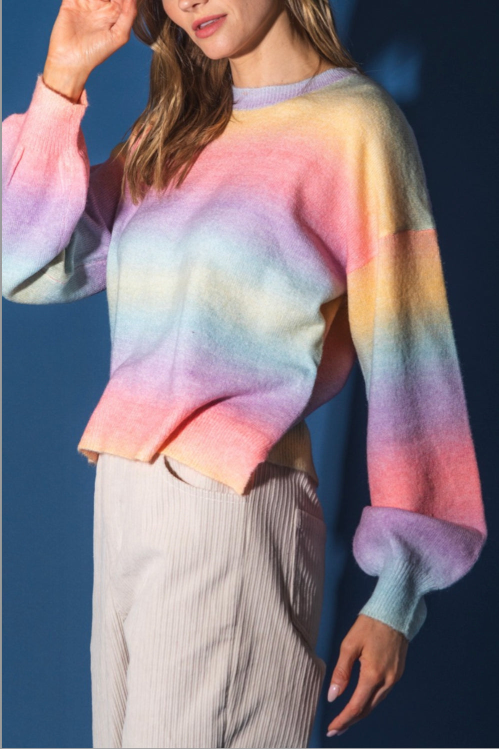 Rainbow Ombre Sweater Top