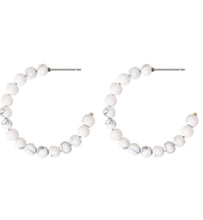 Load image into Gallery viewer, Marble Bead Hoops