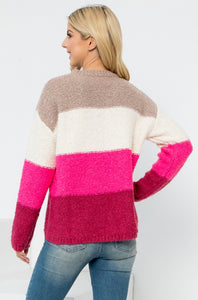 Pink Block Sweater