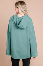 Load image into Gallery viewer, Cotton Bleu Sage Hooded Top
