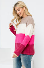 Load image into Gallery viewer, Pink Block Sweater