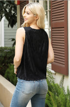 Load image into Gallery viewer, Black Velvet Cord Tank