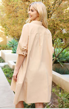 Load image into Gallery viewer, Taupe Dress Shirt Dress