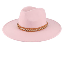Load image into Gallery viewer, Pink Braided Brim Hat