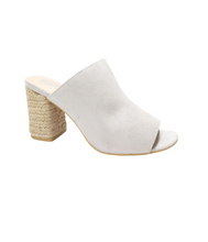 Load image into Gallery viewer, Helena Heeled Sandal in Ice Suede