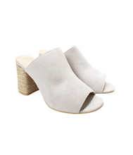 Load image into Gallery viewer, Helena Heeled Sandal in Ice Suede