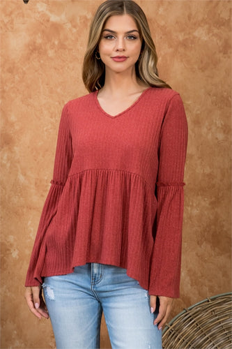 Rust Shimmer Top