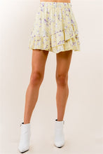 Load image into Gallery viewer, Yellow Floral Skirt