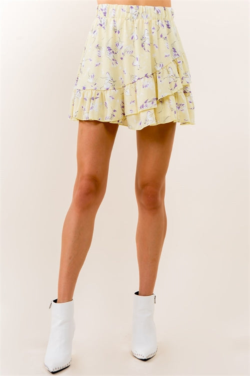 Yellow Floral Skirt