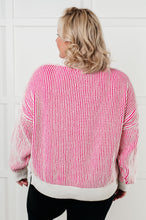 Load image into Gallery viewer, Least High Maintenance Contrast Trim Sweater in Pink - Also in Plus