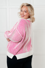 Load image into Gallery viewer, Least High Maintenance Contrast Trim Sweater in Pink - Also in Plus