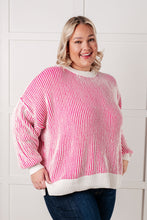 Load image into Gallery viewer, Least High Maintenance Contrast Trim Sweater in Pink - Also in Plus