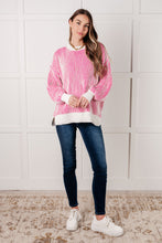 Load image into Gallery viewer, Least High Maintenance Contrast Trim Sweater in Pink - Also in Plus