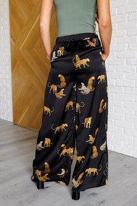 Legendary in Leopard Satin Wide Leg Pants - Also in Plus