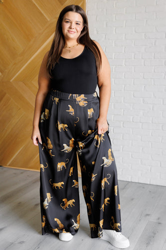 Legendary in Leopard Satin Wide Leg Pants - Also in Plus