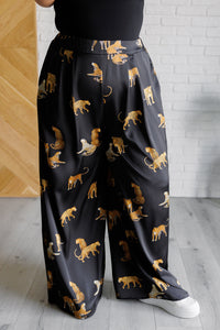 Legendary in Leopard Satin Wide Leg Pants - Also in Plus